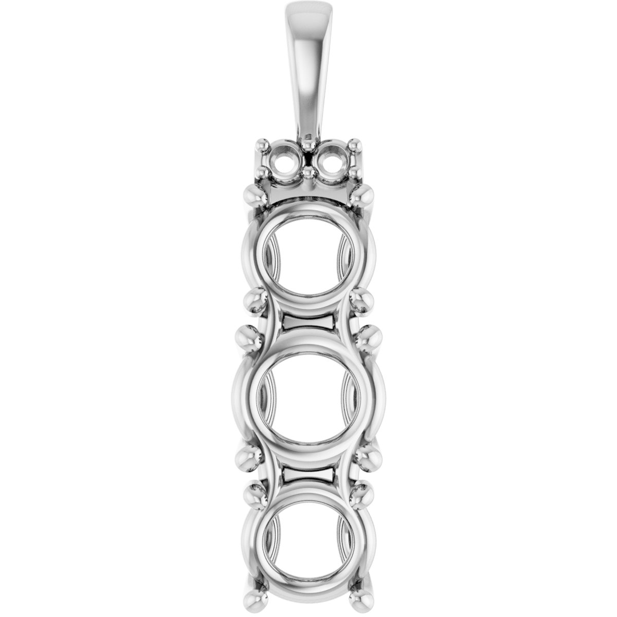 Accented Three-Stone Pendant