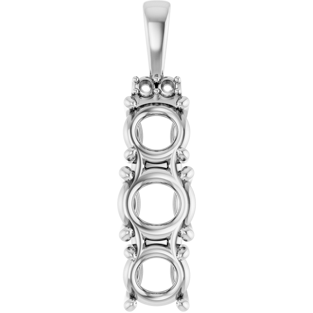 Accented Three-Stone Pendant