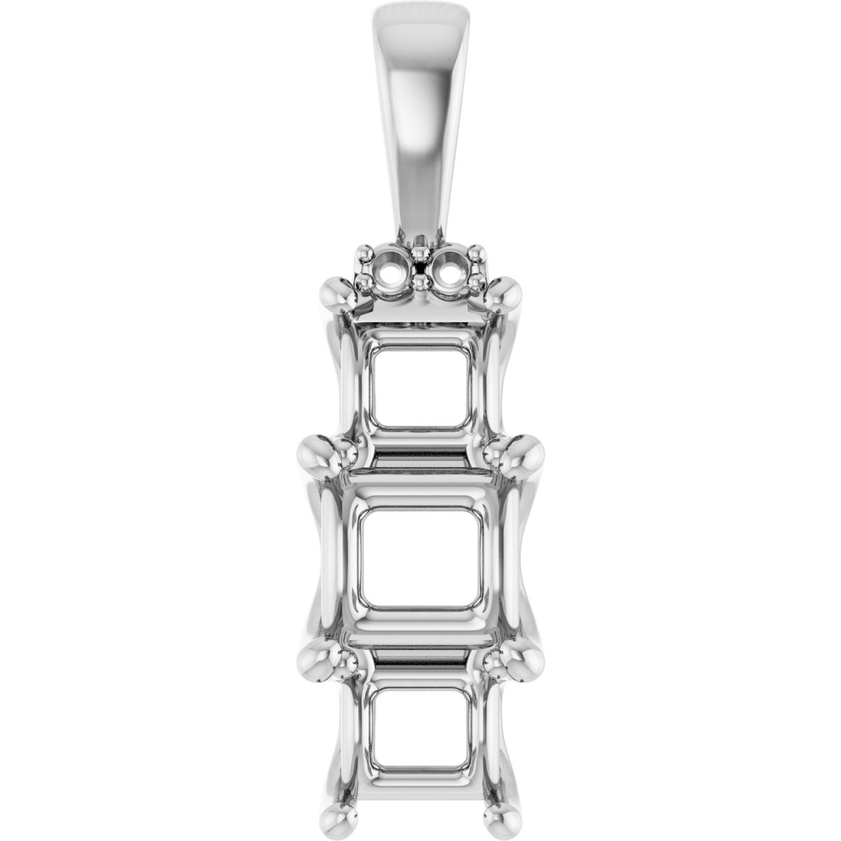 Accented Three-Stone Pendant