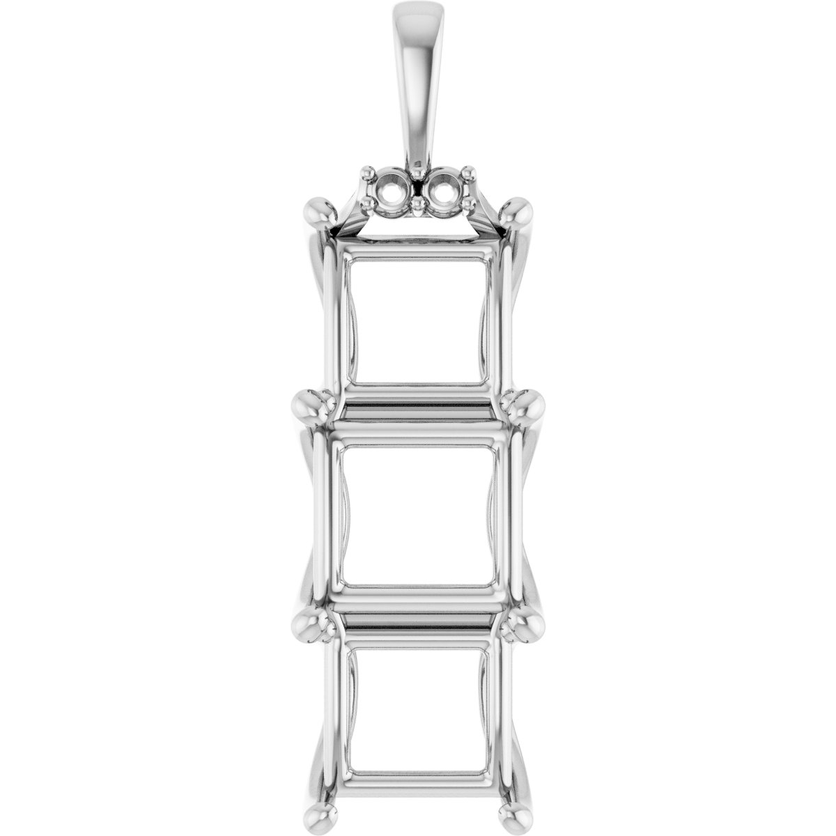 Accented Three-Stone Pendant