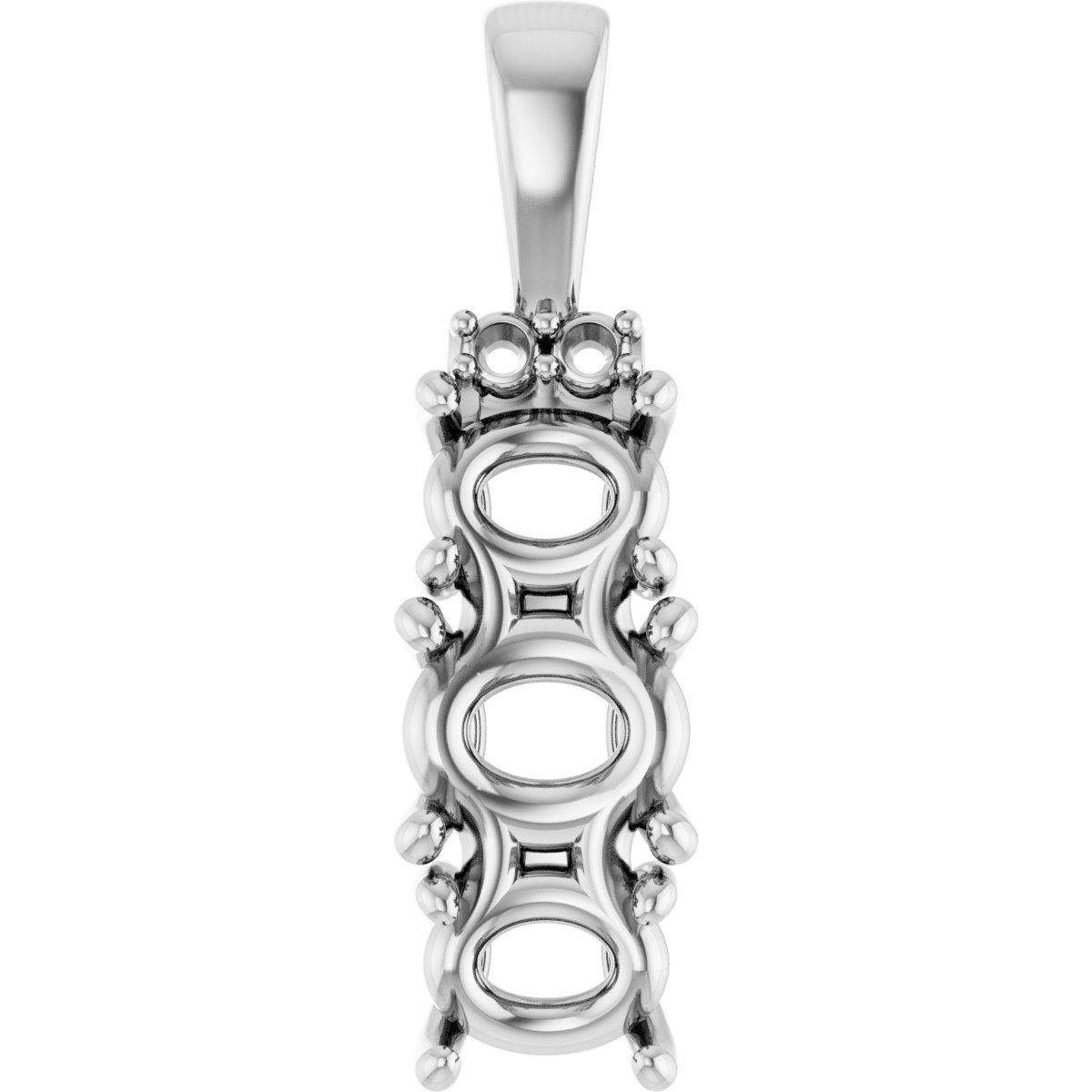 Accented Three-Stone Pendant