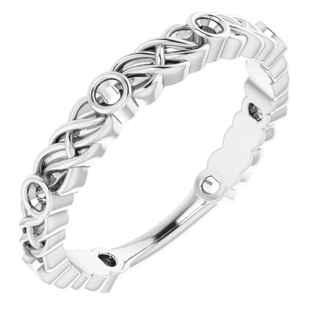 14K White 1/6 CTW Diamond Anniversary Band