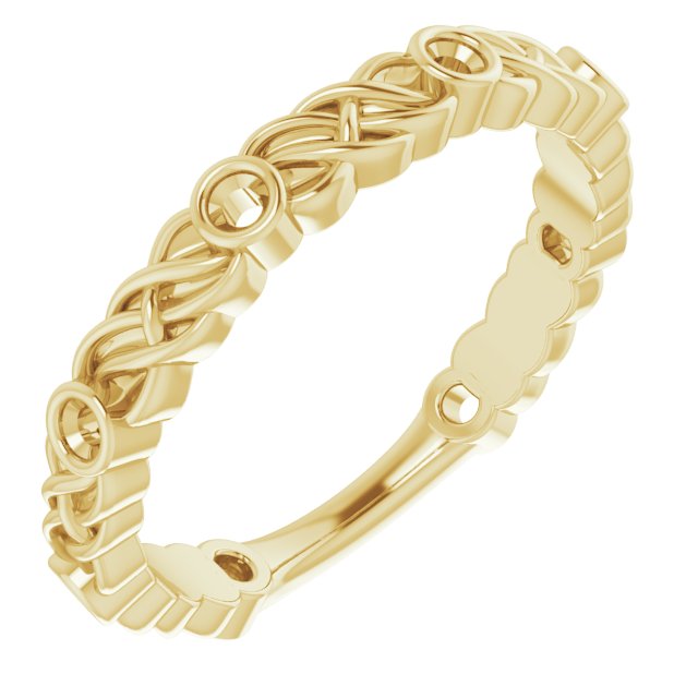 14K Yellow 1/6 CTW Diamond Anniversary Band