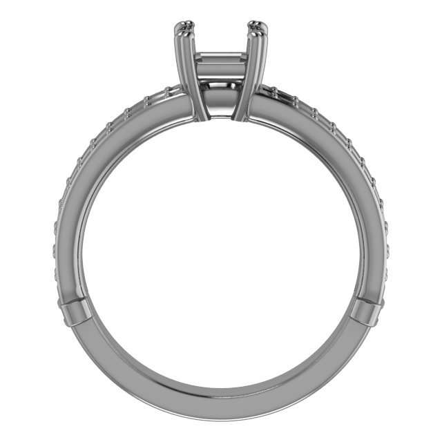 9x6 mm Pear Accented Engagement Ring Mounting view 2