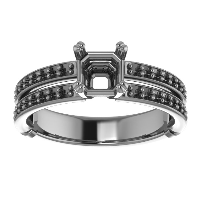 9x6 mm Pear Accented Engagement Ring Mounting view 3
