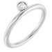 14K White 1/10 CT Natural Diamond Stackable Ring