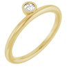 14K Yellow .10 CT Diamond Asymmetrical Stackable Ring Ref. 13021457