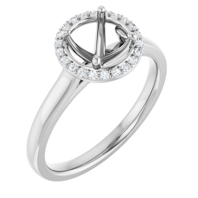 14K White Gold .08 CTW Diamond Band 14K White Gold .08 CTW Diamond Band