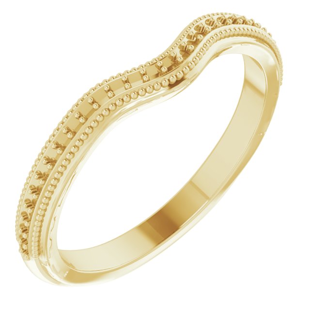 14K Yellow .08 CTW Natural Diamond Matching Band