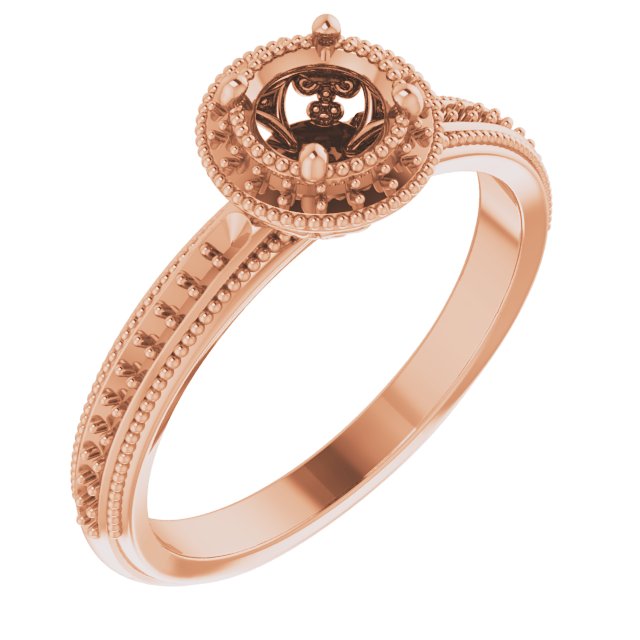 Halo-Style Vintage-Inspired Engagement Ring or Band