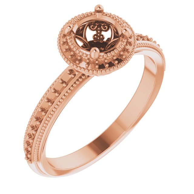 Halo-Style Vintage-Inspired Engagement Ring or Band