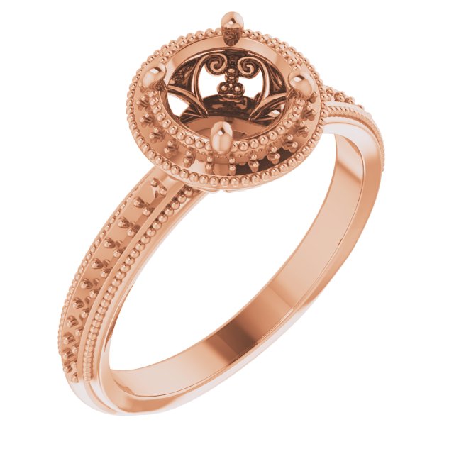 Halo-Style Vintage-Inspired Engagement Ring or Band