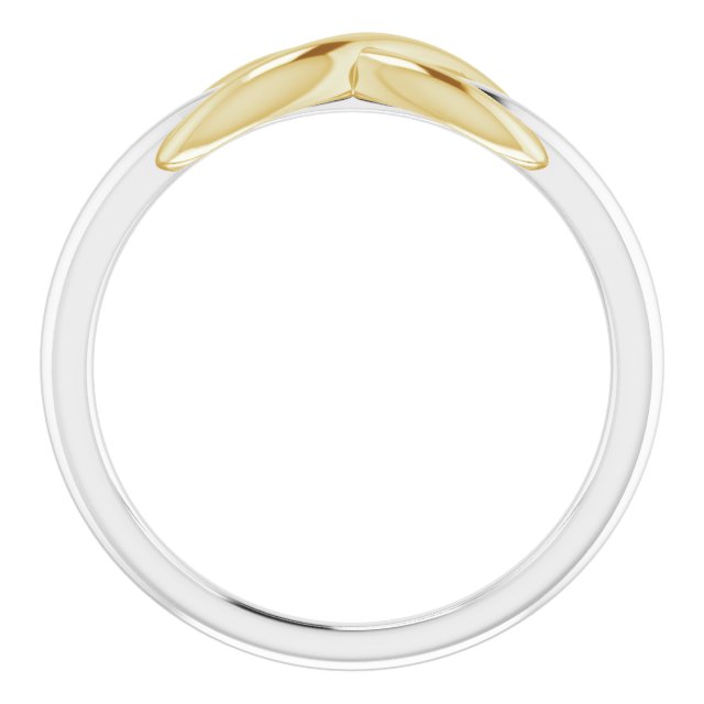 14K White & Yellow Infinity-Style Ring 