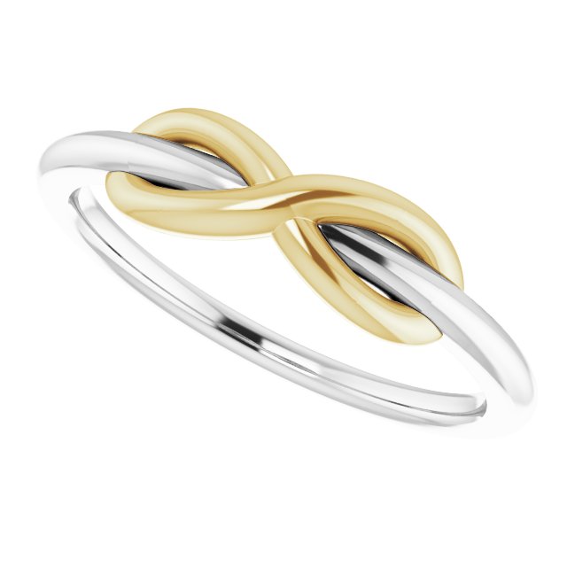 14K White/Yellow Infinity-Inspired Ring