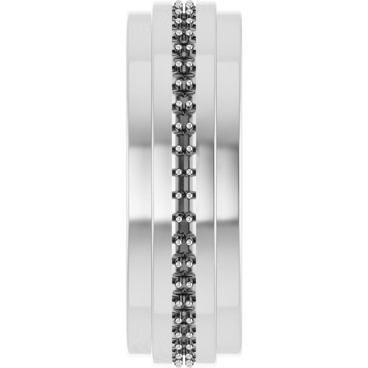 14K White 1/3 CTW Diamond Eternity Band Size 10