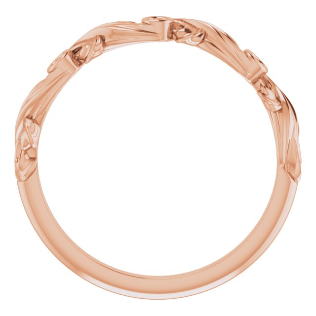 14K Rose .03 CTW Diamond Anniversary Band