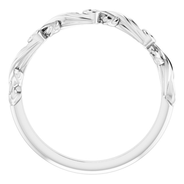 14K White .03 CTW Natural Diamond Anniversary Band