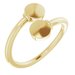 14K Yellow Engravable Bypass Ring 