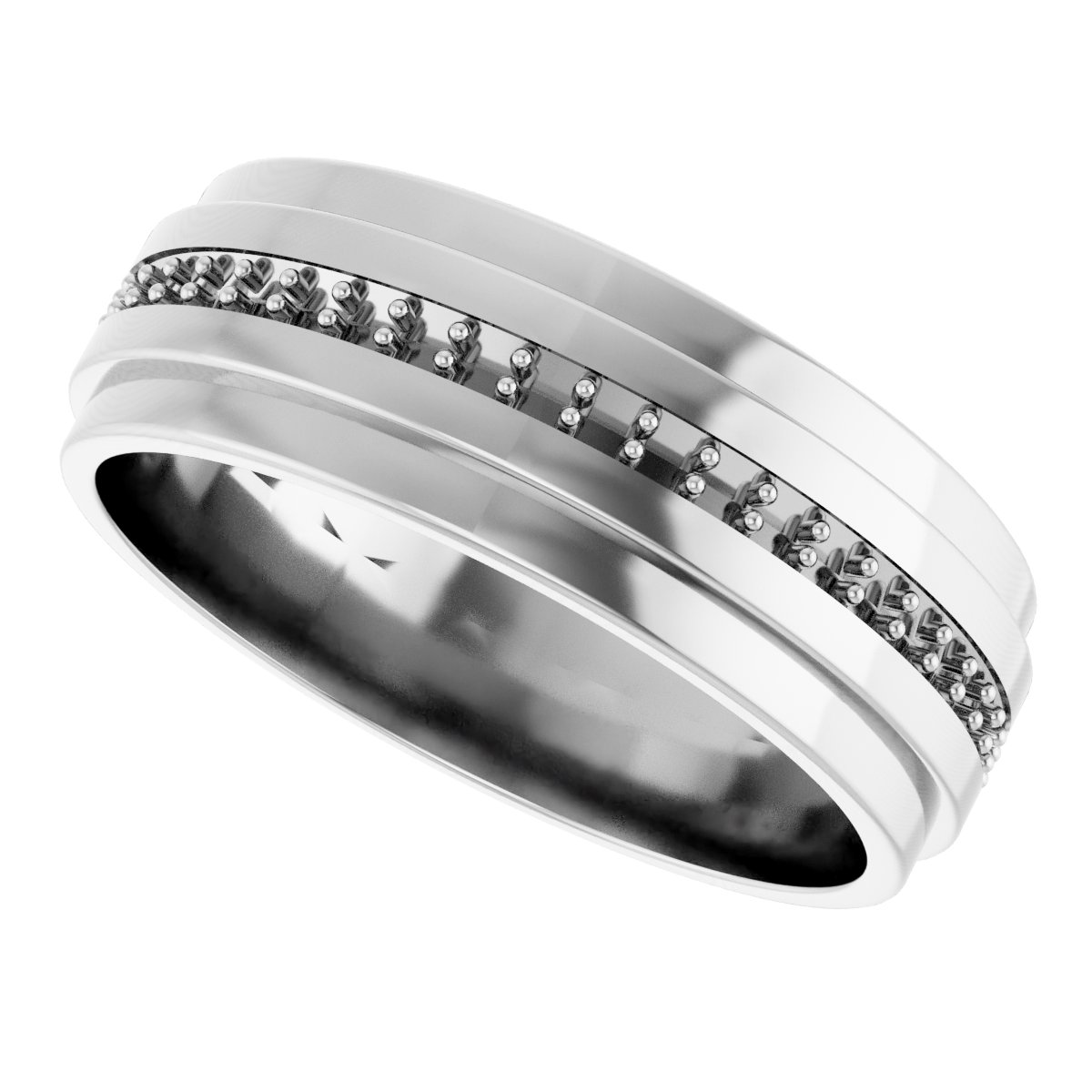 14K White 1/3 CTW Natural Diamond Eternity Band Size 7   -5