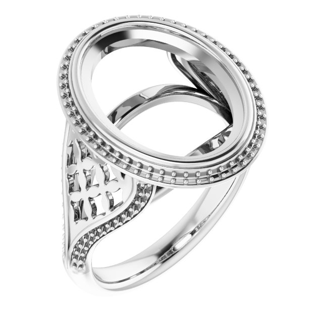 Bezel-Set Halo-Style Ring