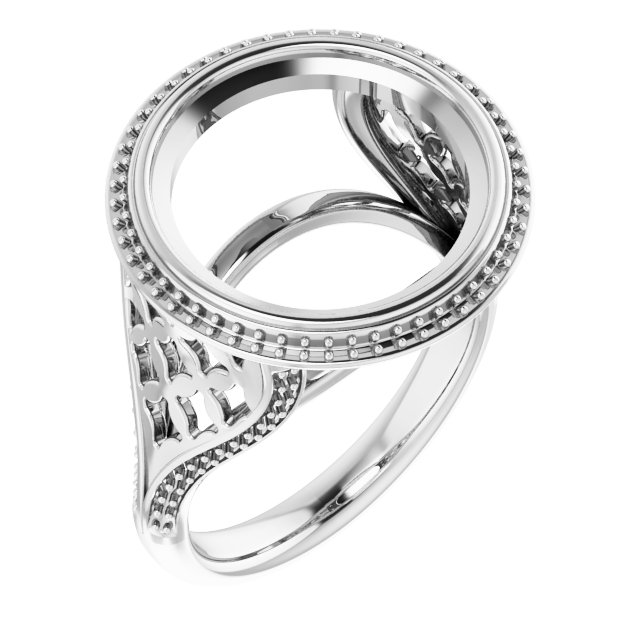 Bezel-Set Halo-Style Ring