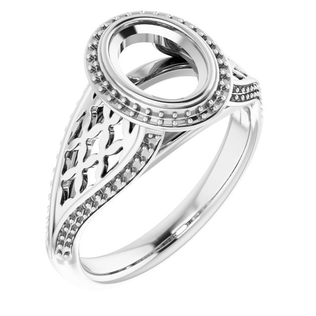 Bezel-Set Halo-Style Ring
