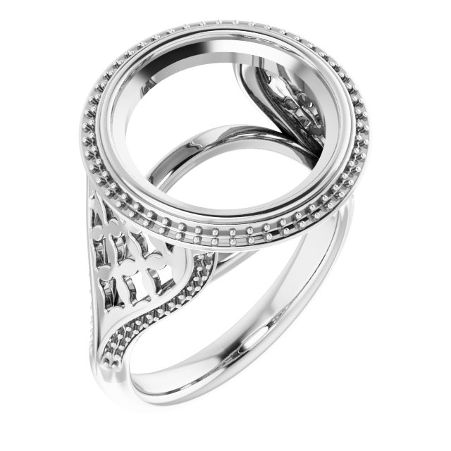 Bezel-Set Halo-Style Ring