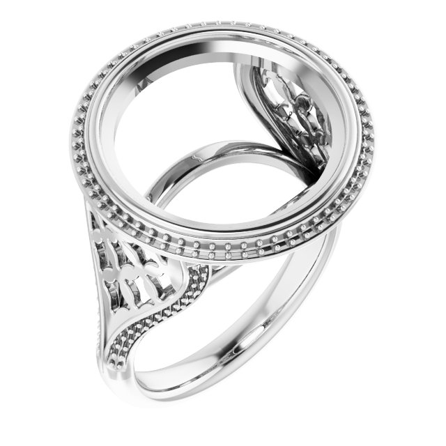 Bezel-Set Halo-Style Ring