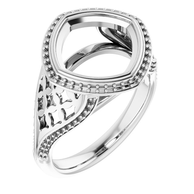 Bezel-Set Halo-Style Ring