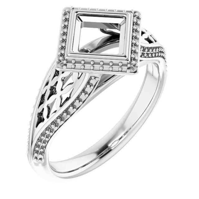 Bezel-Set Halo-Style Ring
