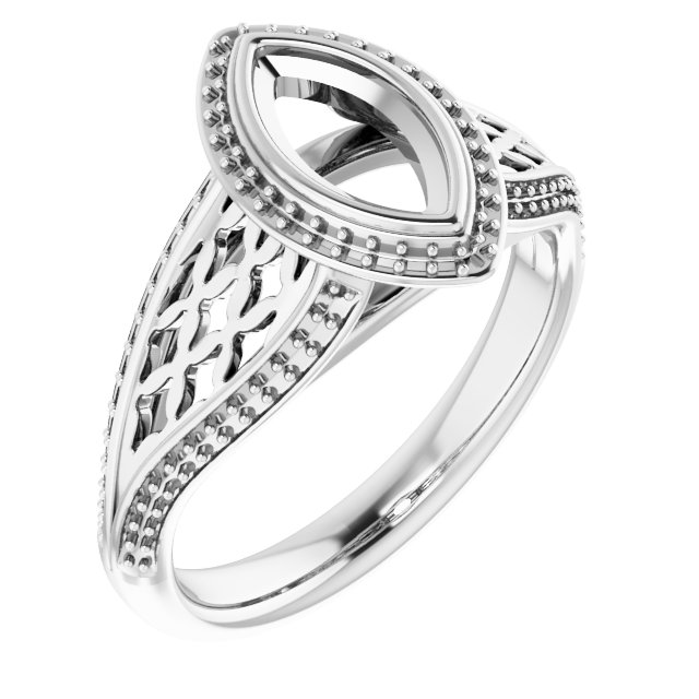 Bezel-Set Halo-Style Ring