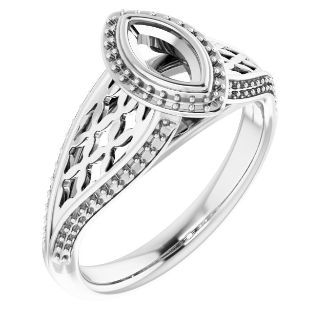 Bezel-Set Halo-Style Ring