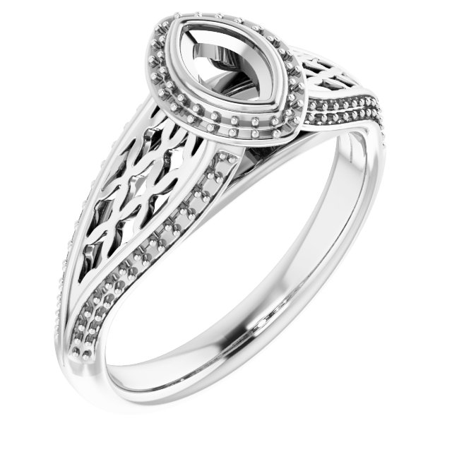 Bezel-Set Halo-Style Ring