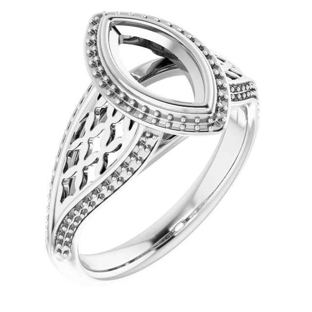 Bezel-Set Halo-Style Ring