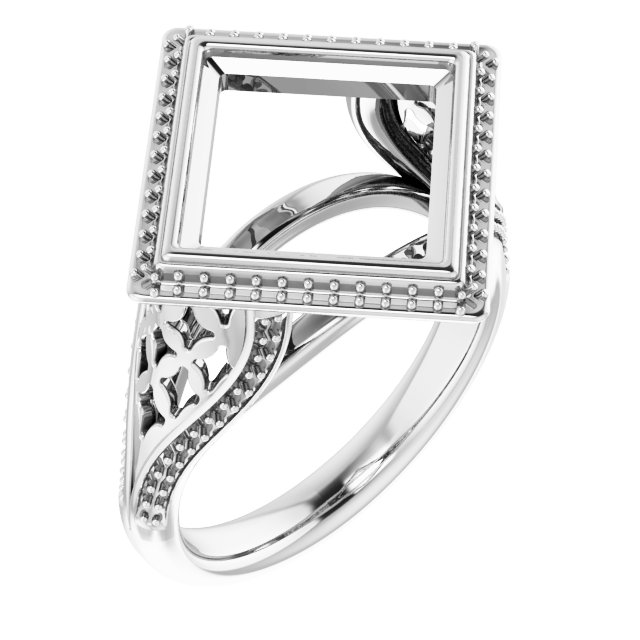 Bezel-Set Halo-Style Ring