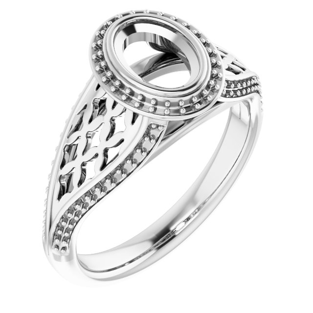 Bezel-Set Halo-Style Ring
