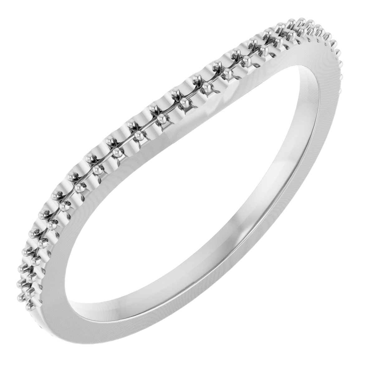 14K White 1/8 CTW Diamond Band 