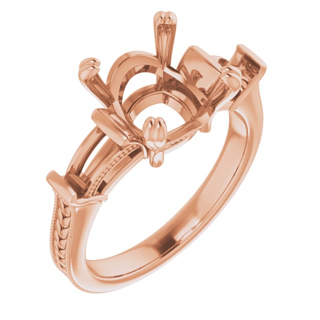 Twin-Prong Three-Stone Engagement Ring