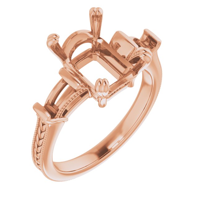 Twin-Prong Three-Stone Engagement Ring