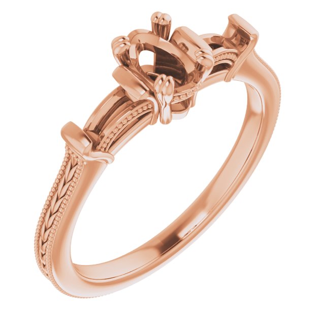Twin-Prong Three-Stone Engagement Ring