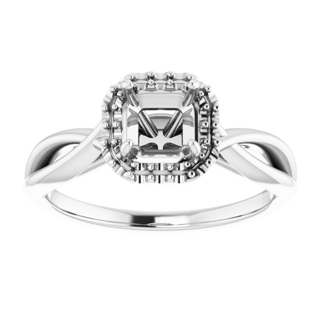Lab-Grown Lab-Grown Blue Sapphire & 1/10 CTW Natural Diamond Ring view 3