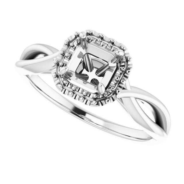 Lab-Grown Lab-Grown Blue Sapphire & 1/10 CTW Natural Diamond Ring view 5