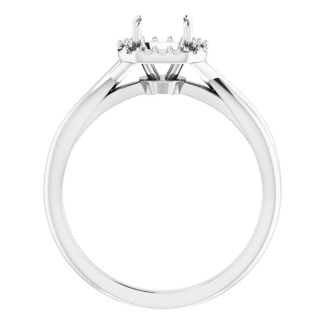 Lab-Grown Lab-Grown Blue Sapphire & 1/10 CTW Natural Diamond Ring view 2