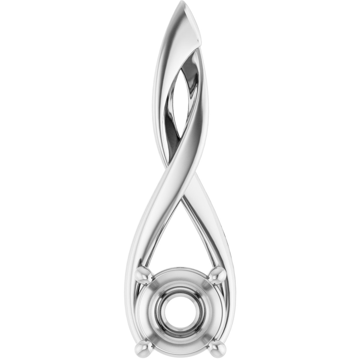 Infinity-Inspired Solitaire Pendant