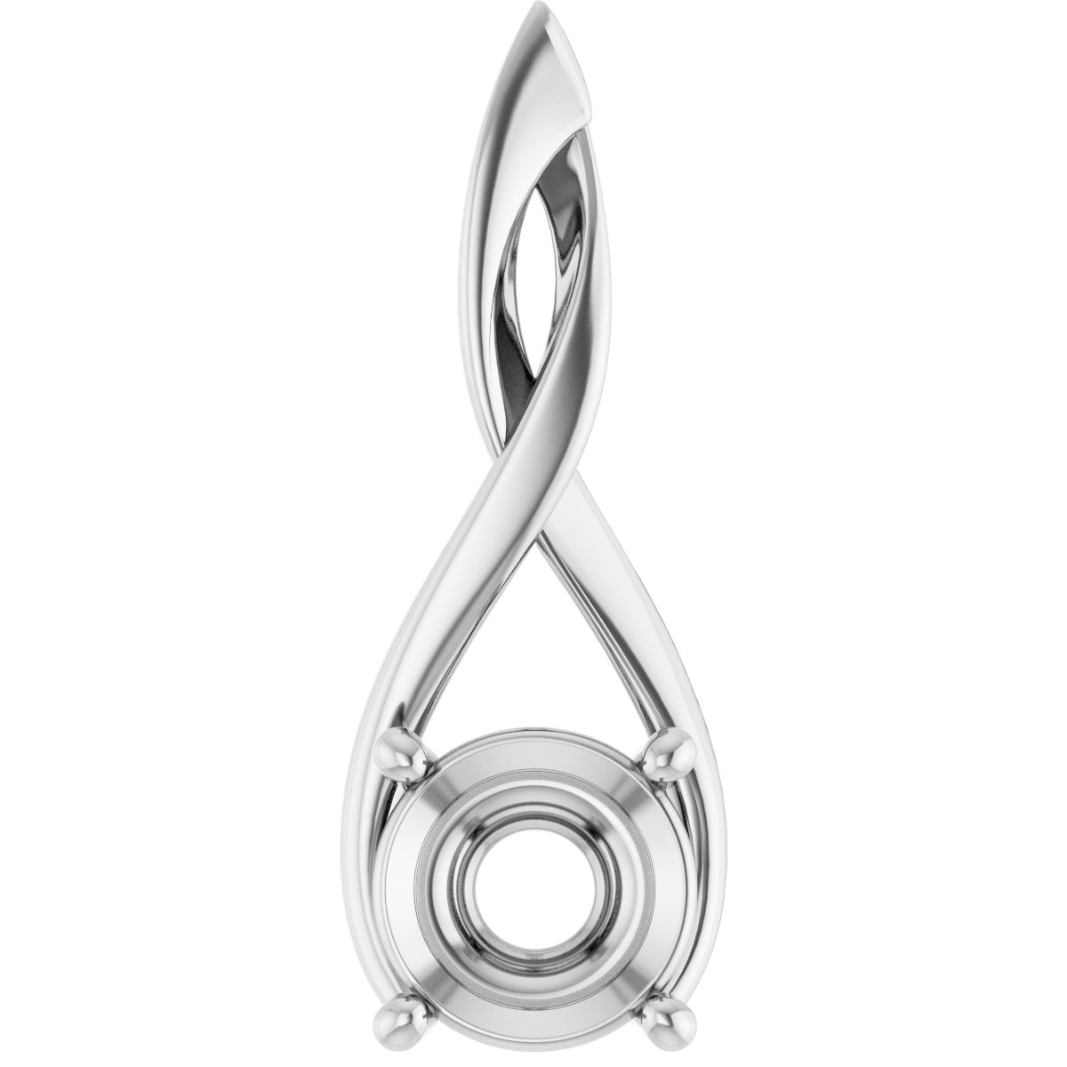 Infinity-Inspired Solitaire Pendant