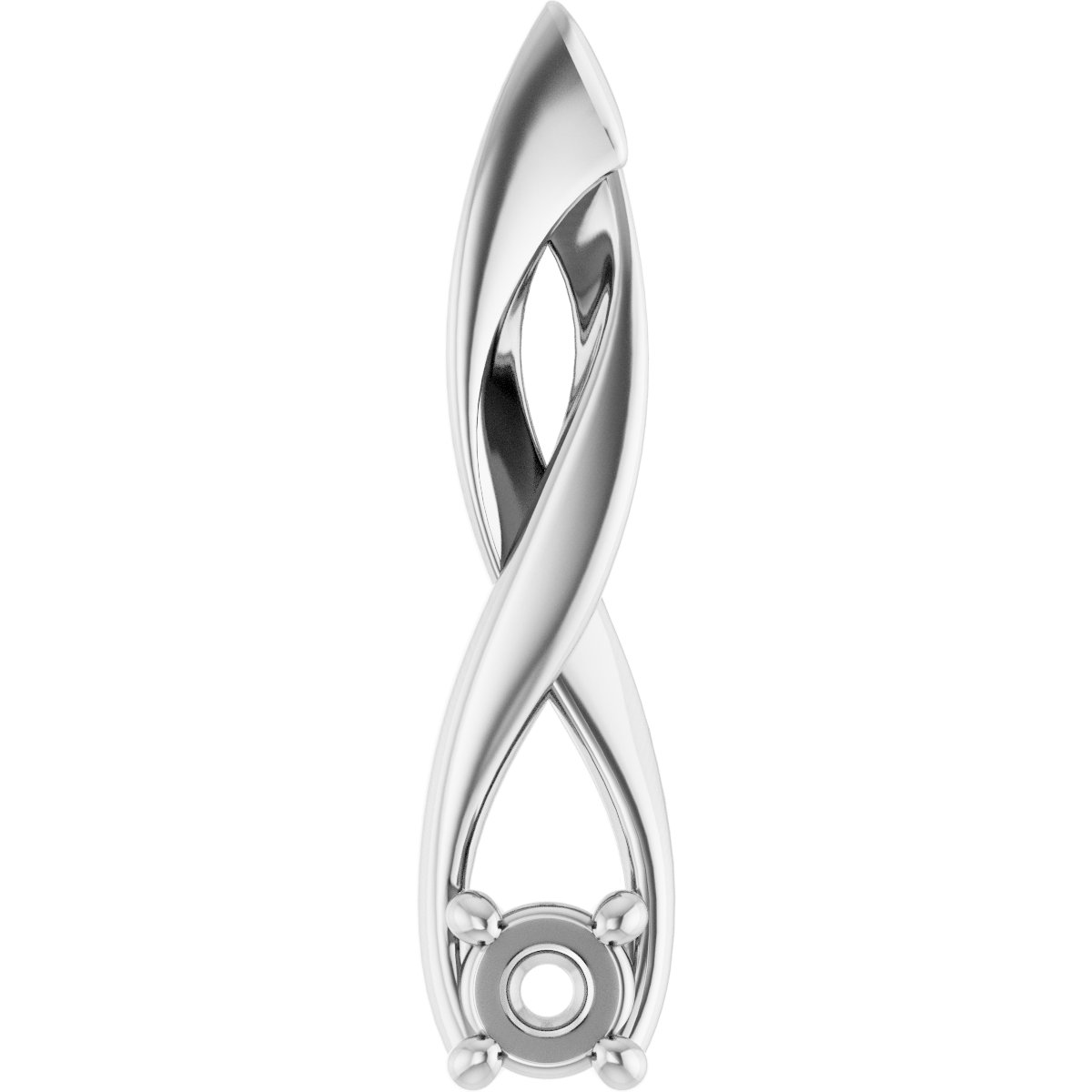Infinity-Inspired Solitaire Pendant