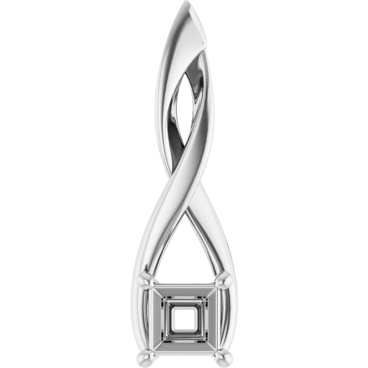 Infinity-Inspired Solitaire Pendant
