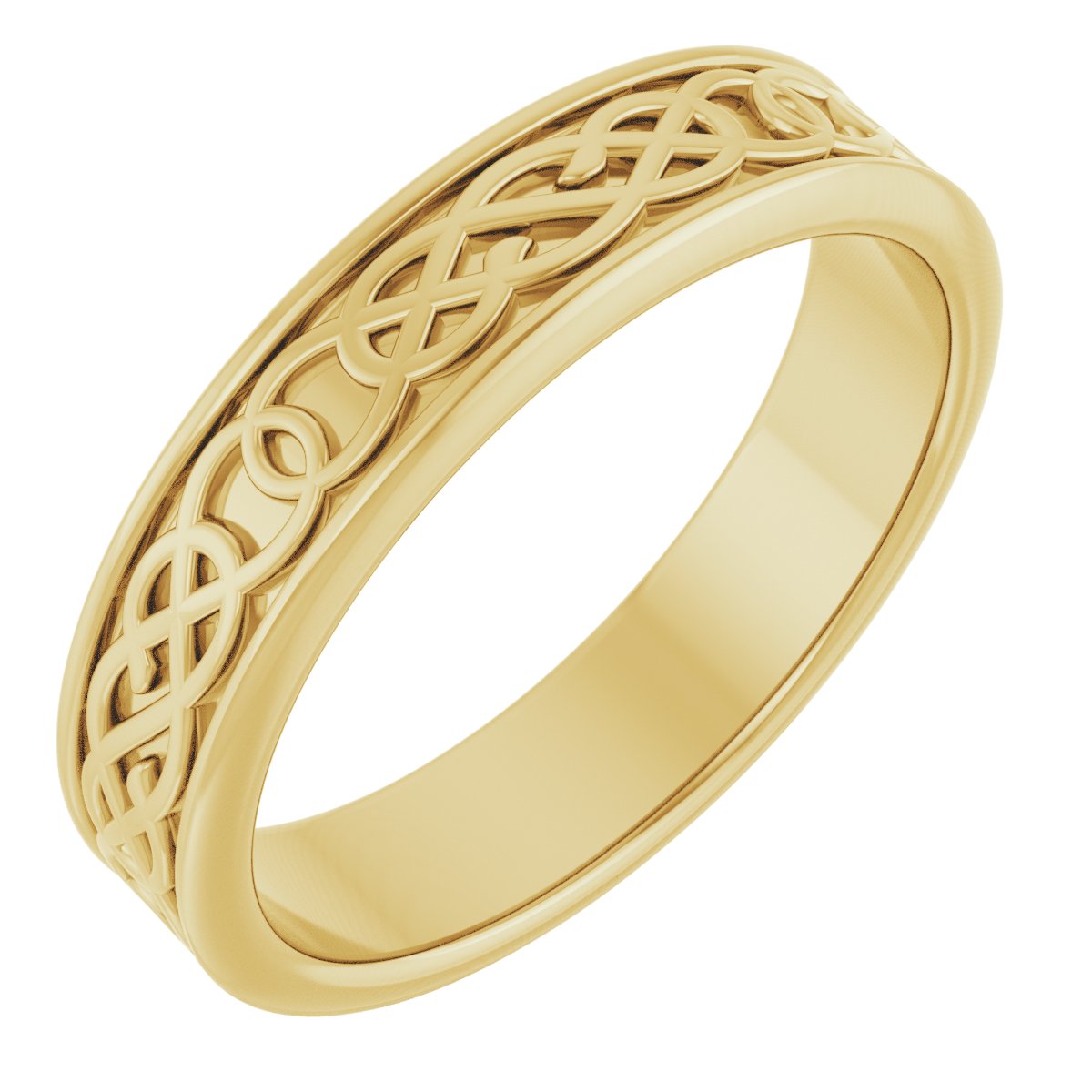 14K Yellow 5 mm Celtic Inspired Band Size 10 Ref 13066050