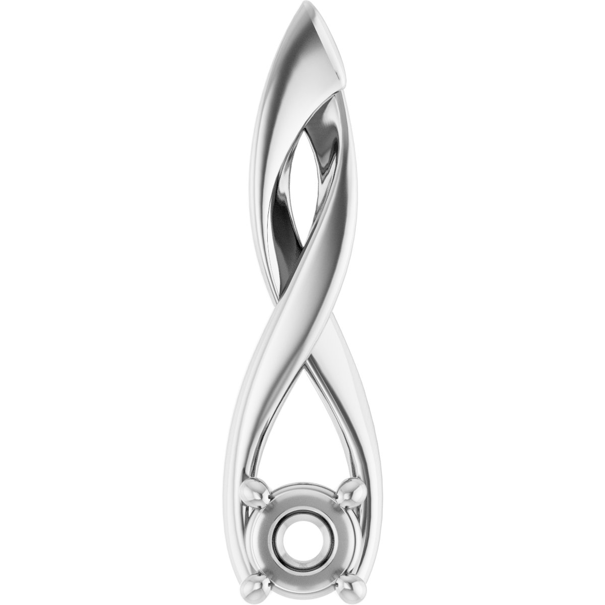 Infinity-Inspired Solitaire Pendant