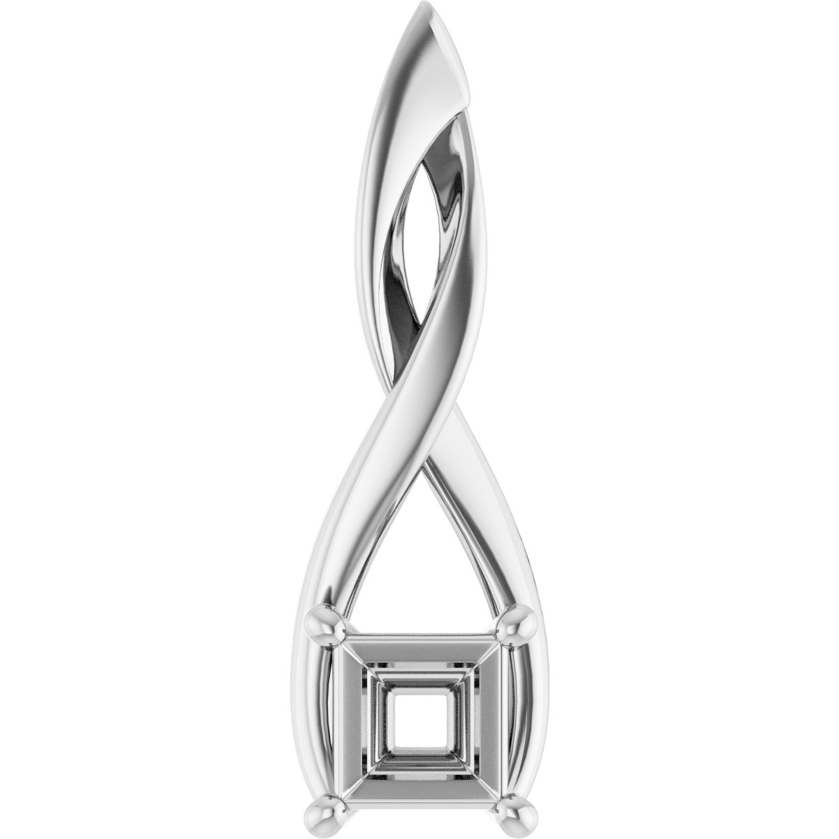 Infinity-Inspired Solitaire Pendant